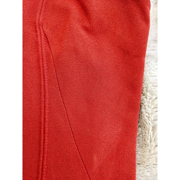 RARE Vintage 60s SHUBETTE OF LONDON Orange Crepe Daisy Mod Mini Dress, Sz 00 / 0 - Picture 8 of 14